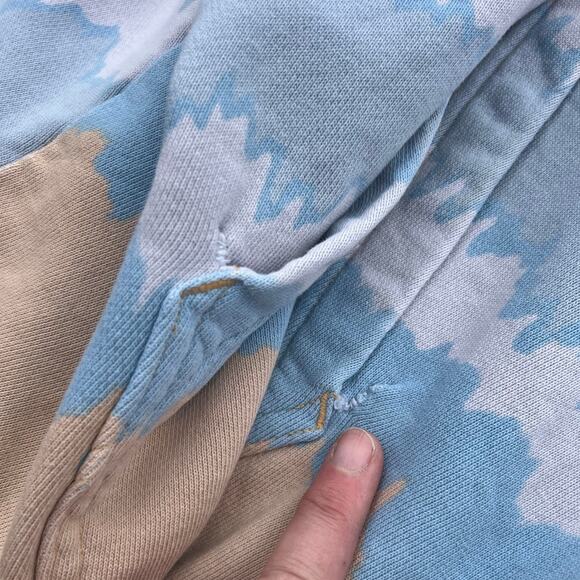 adidas Adventure Hoodie Medium Hazy Orange Blue Chameleon Graphic Pullover GUC - Picture 5 of 7